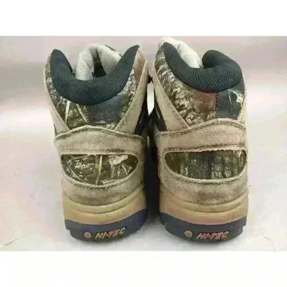 Hi-Tec Bandera Mid Waterproof Hiking Boots Suede Leather Tan Mens 14 New Laces - Picture 5 of 12